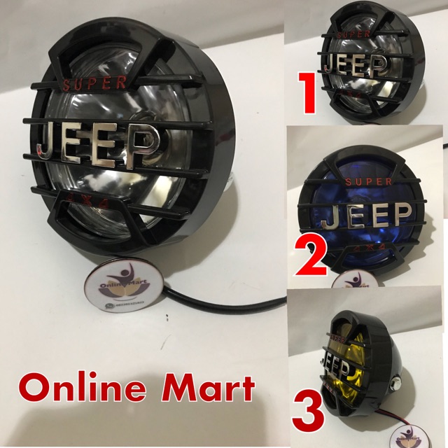 Lampu reflektor jeep h4 variasi Rx king cb vixion mega pro ninja gl tiger dll