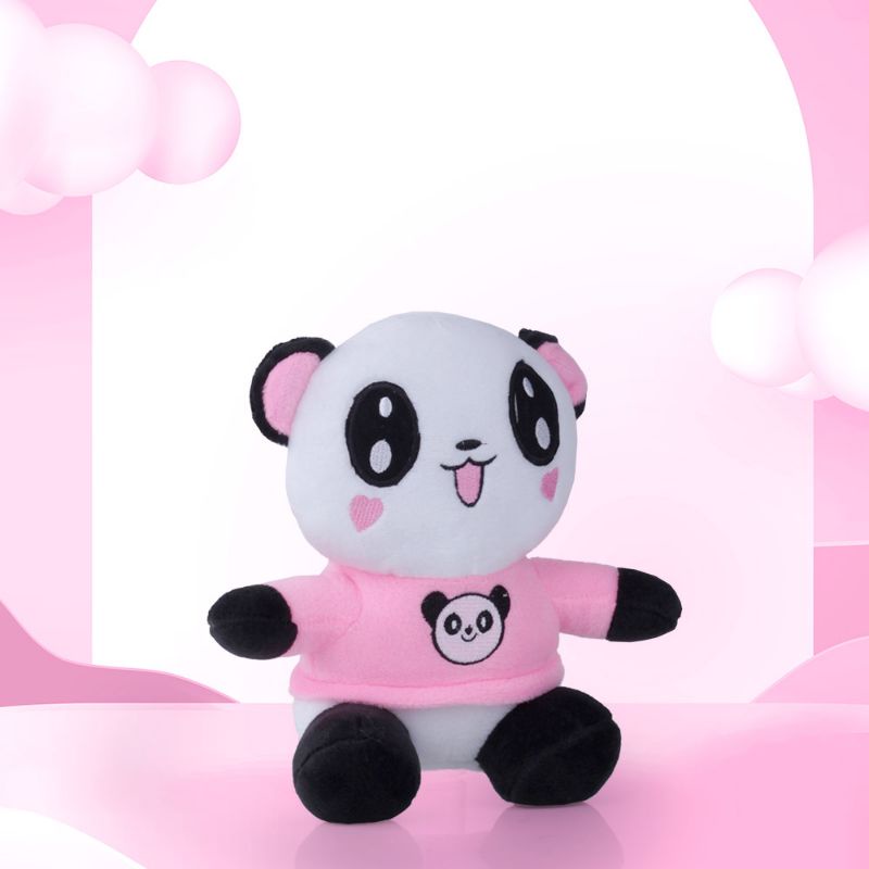 Boneka Panda Pink Berlabel SNI Tinggi 25 cm Bahan Premium | Boneka Cantik Lucu Lembut Ditangan Bahan Velboa Berkualitas