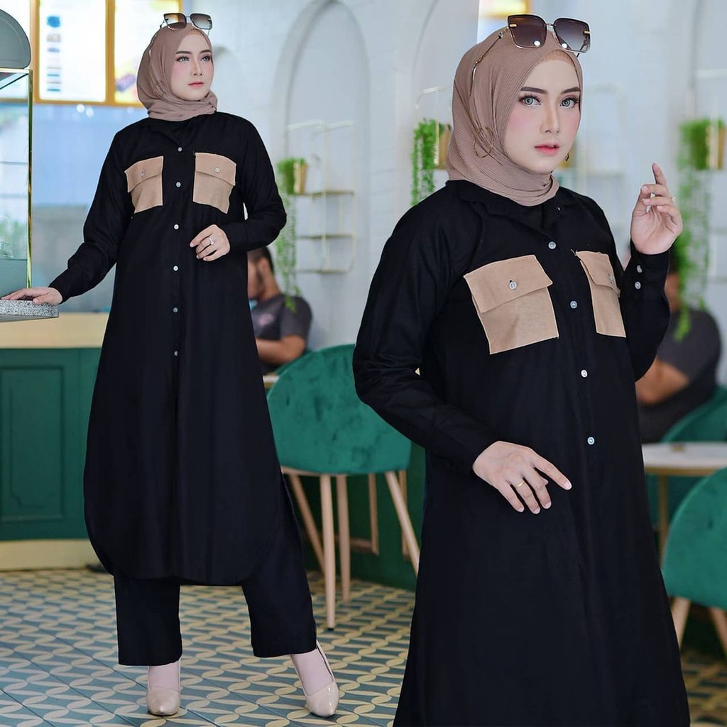 Setelan Baju Wanita Laila Set 2In1 | Setelan Blouse + Rok | Setrok Wanita | Setelan Busui | Setelan 