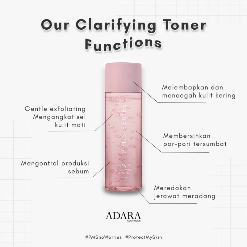 ADARA P.M.S Series Ceramide Pudding Moisturizer || P.M.S Series Clarifying Toner || P.M.S Series Stay Clear Enzyme Wash - ADARA P.M.S SERIES