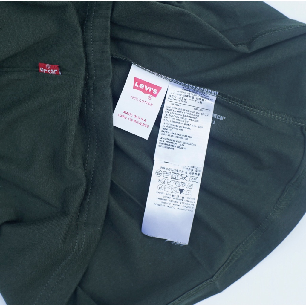 Kaos Levi's | Kaos Pria | Crafted Green Army | KLPCR - 001