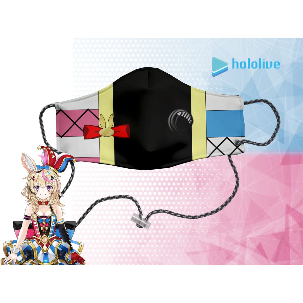 MASKER HOLOLIVE  OMARU POLKA N95 2PLY DEWASA