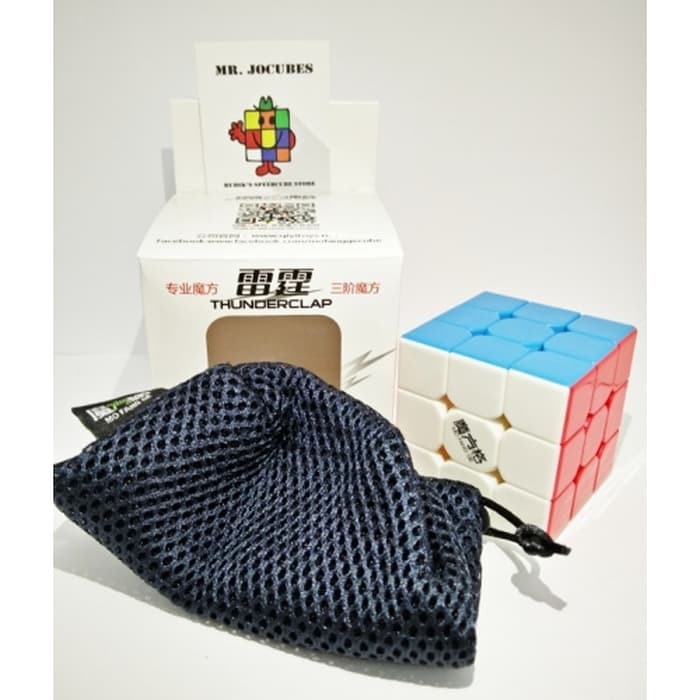 Rubik Kubus - Pelumas Rubik - Rubik Yongjun Rubik 3X3 Qiyi Thunderclap V1 / Thunderbolt Stickerless