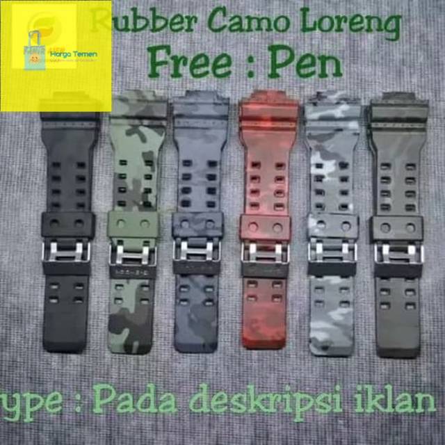 Tali Strap Casio G-Shock GA-300 RUBBER STRAP TALI JAM TANGAN CASIO G-SHOCK GA300 FREE PEN