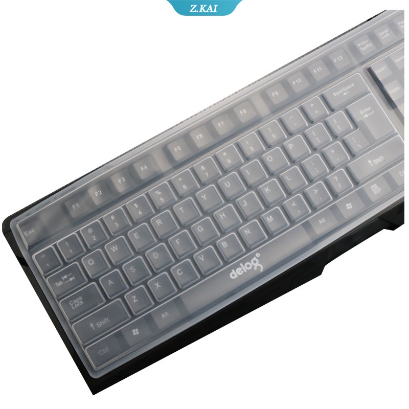 Skin Silikon Cover Pelindung Keyboard Komputer Desktop Universal (ZK)