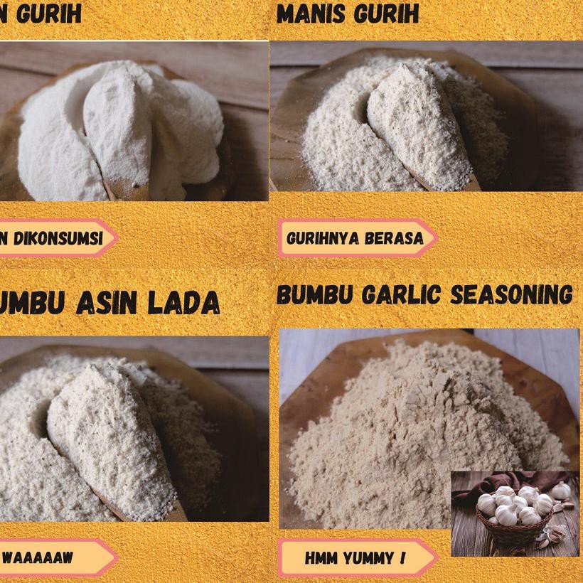 

7.7 Bumbu Tabur Original Asin Gurih Manis Gurih Keripik Bubuk Salt And Pepper Garlic Bawang Putih On