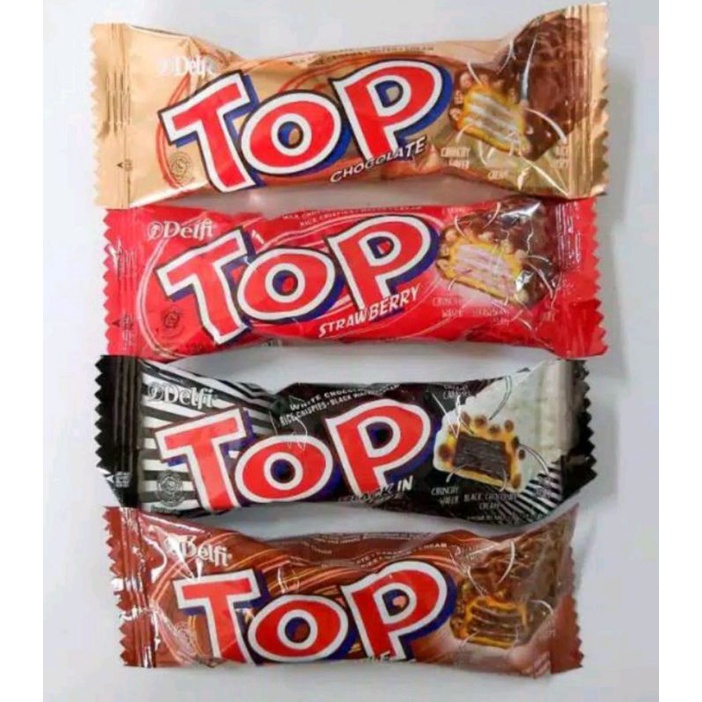 Delfi top wafer coklat satuan