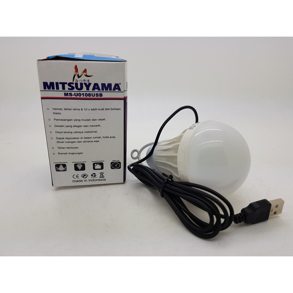 Lampu LED USB 8 watt Merk MITSUYAMA panjang kabel 1.5 meter