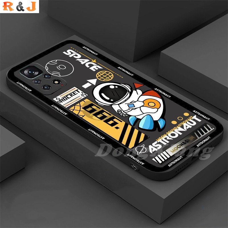 Casing TPU Redmi Note 11 Note11S Redmi10 10Pro M3 Note 9s Redmi 9 9A 9C Note 8 Pro Poco X3 NF 10C 10A M3 X3Pro Motif Roket Luar Angkasa