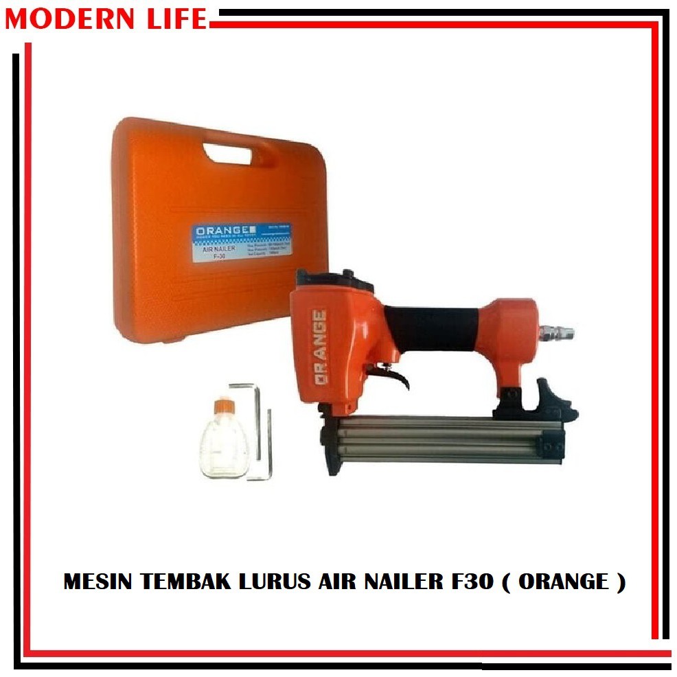 ORANGE F30 Mesin Air Nailer Steples Lurus Tembak Kompresor Angin F30