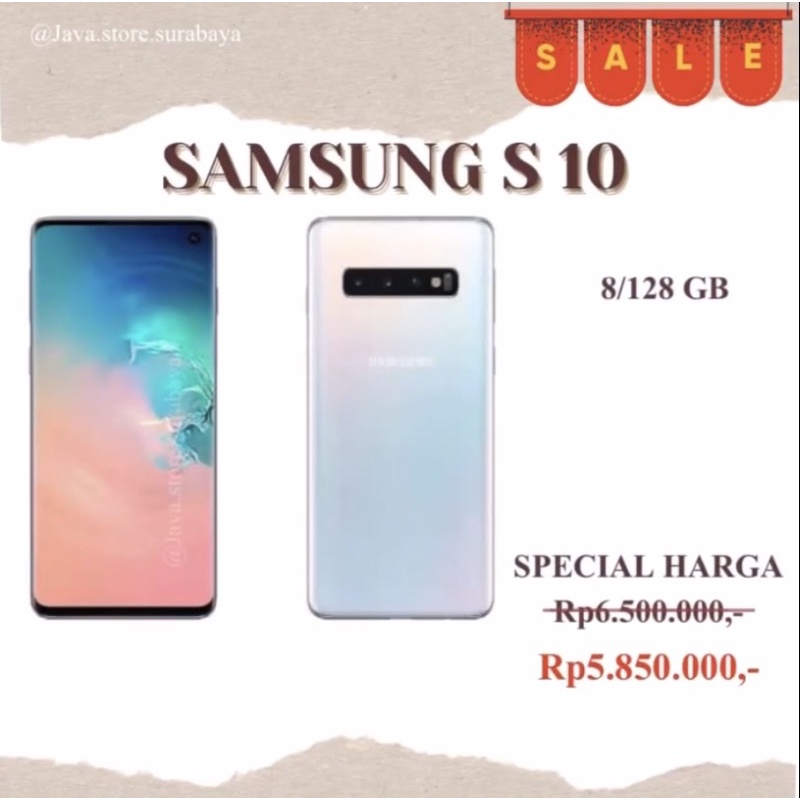 SAMSUNG GALAXY S10 RAM 8 ROM 128 GB SECOND ORIGINAL