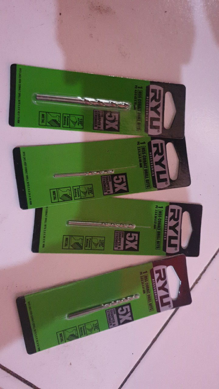 Mata Bor Baja Besi Stainless Metal Hss Cobalt Hssco Ryu 2mm 2 Mm