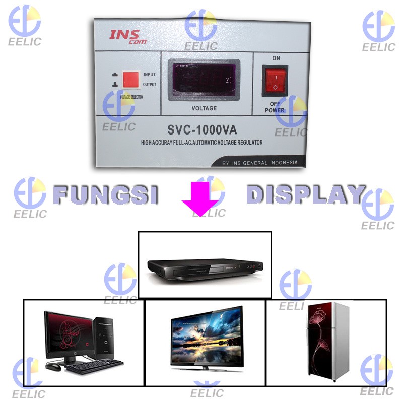 EELIC SVC-I1000VA Contact Voltage Regulator Layar Panel 1000 Watt