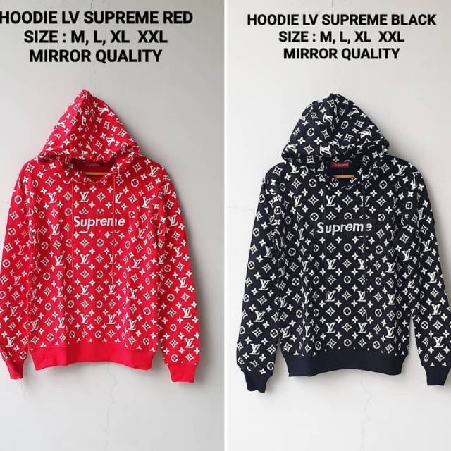 supreme lv black hoodie