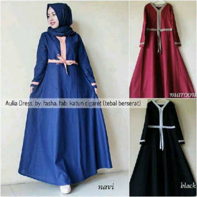 Baju busana wanita aulia dress
