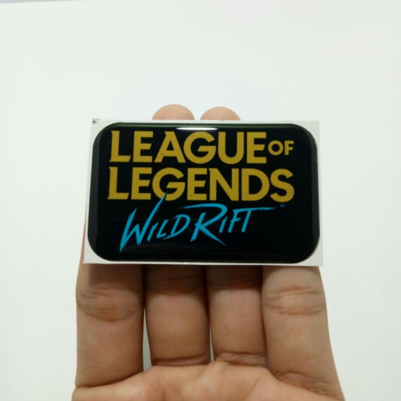 Stiker timbul resin lentur logo LegueOfLegend Wildrift