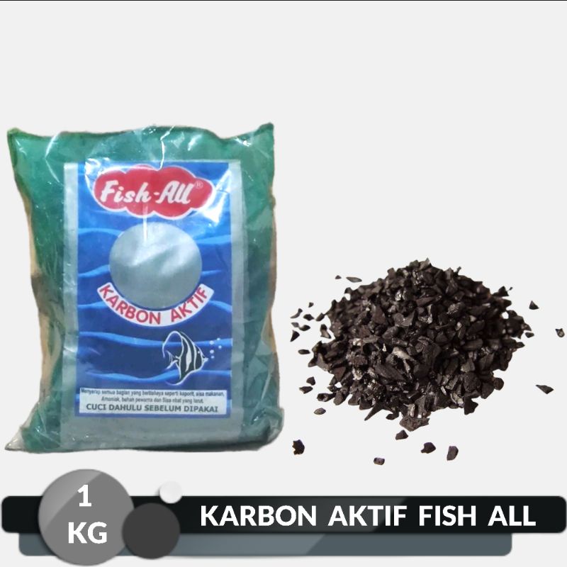 KARBON AKTIF ARANG FISH ALL CARBON AKTIF 1KG FILTER AQUARIUM DAN KOLAM