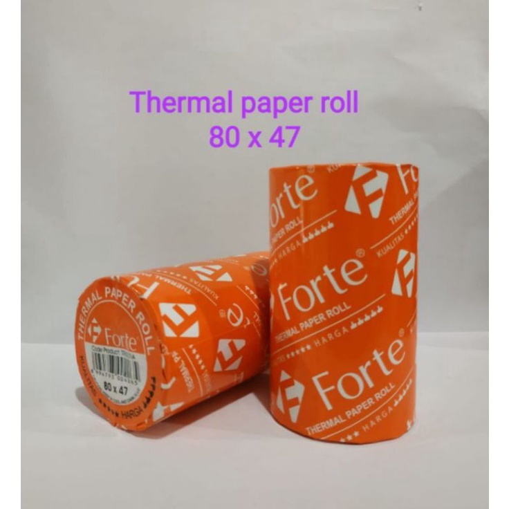 

Kertas Thermal Struk Kasir 80x47 mm Forte / EDC Printer