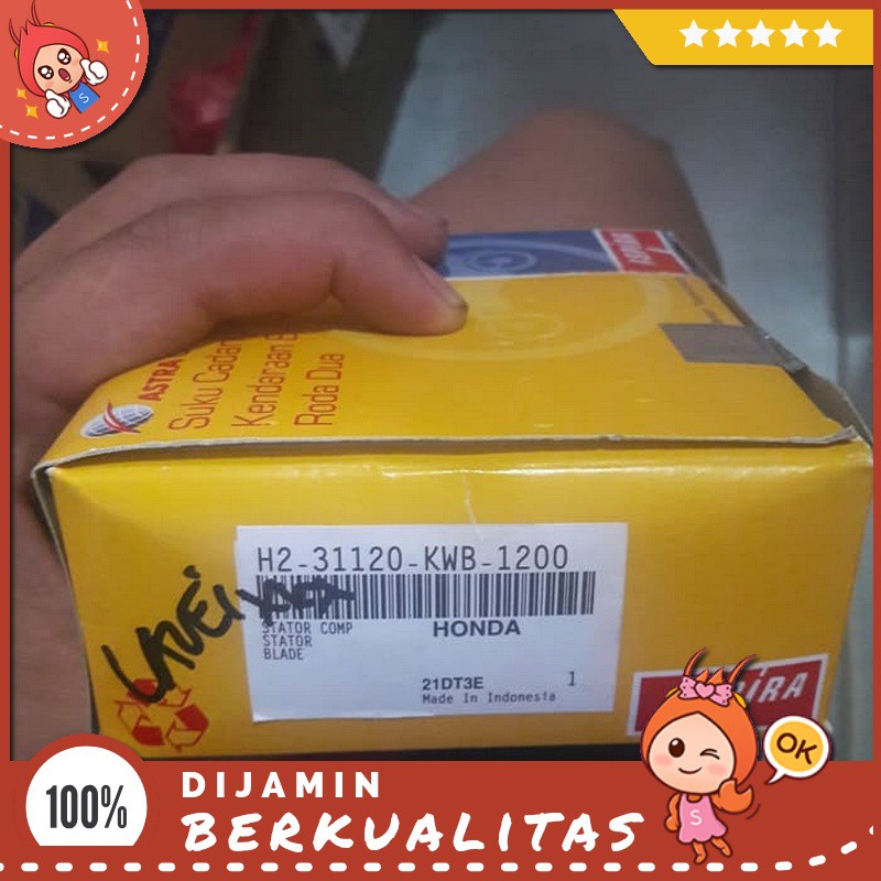 Stator Comp / Spull Assy Honda Blade Honda Revo Absolute Asli Original Aspira Sparepart Motor Murah