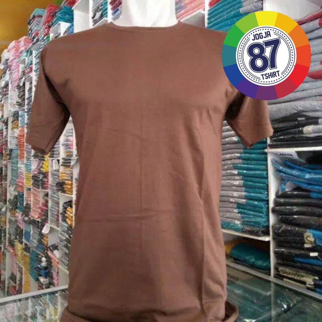 KAOS OBLONG PENDEK COKLAT TUA