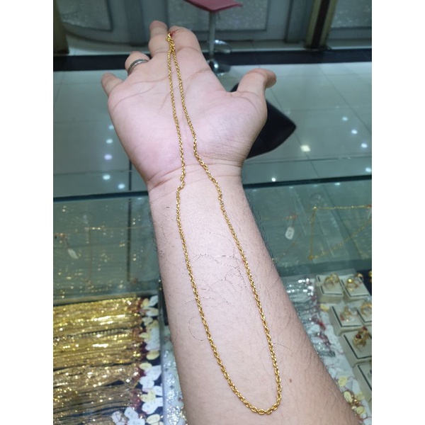 kalung emas 24k asli nori rantai panjang