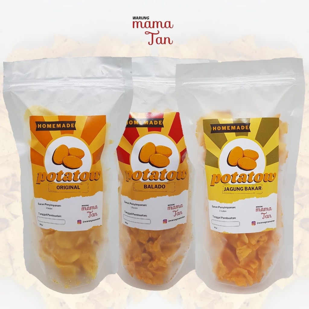 

Bundling Potatow Warung Mama Tan-Ori, Balado, Jagung Bakar