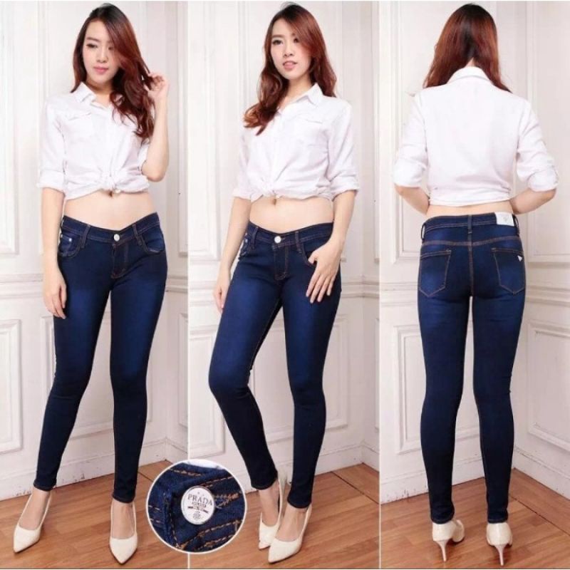 Celana Jeans Panjang Wanita Skinny Big Size