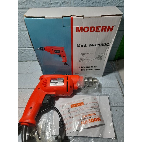 bor listrik modern 10mm m2100c
