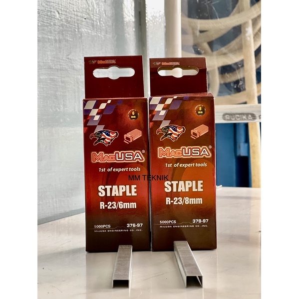 

Refill Staples Nail Gun Anak Hekter MAC USA Anak Hekter Tembak 6mm 8mm Mac USA