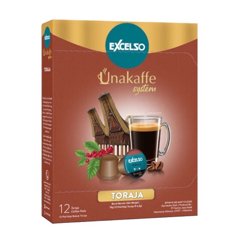 

Excelso Unakaffe Capsule Kalosi Toraja Box / 12 Pods