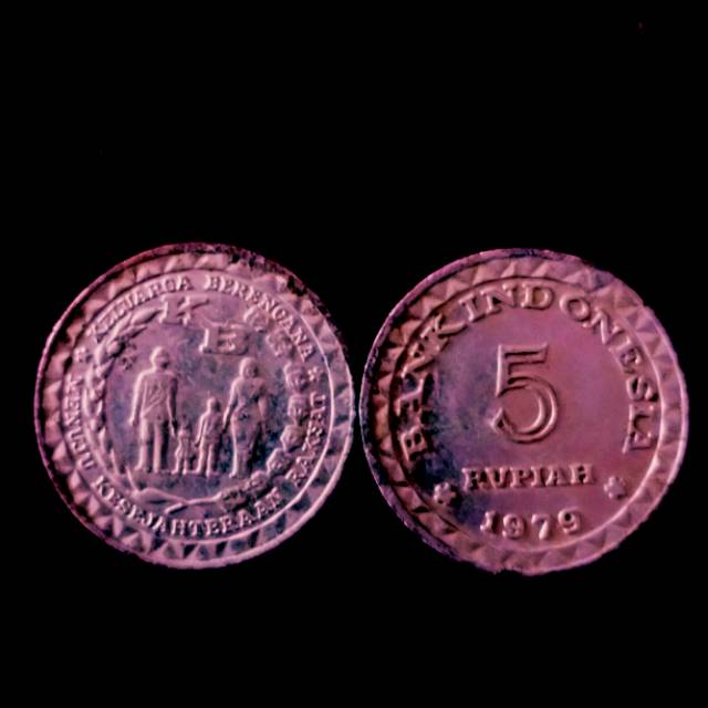 Uang antik koin lama 5 rupiah tahun 1979