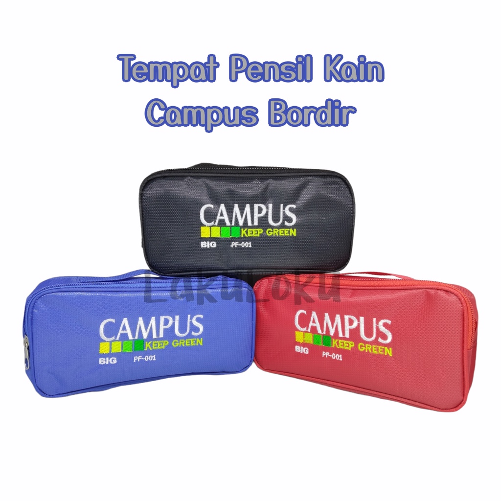 

Tempat Pensil Bahan Kain Campus Bordir