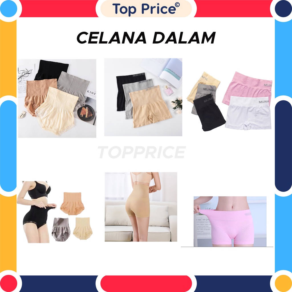 Topprice  Low Waist Boxer Korset Celana Pakaian Dalam CD Petak Boxer Pinggang Import CD05 / CD07 / CD13