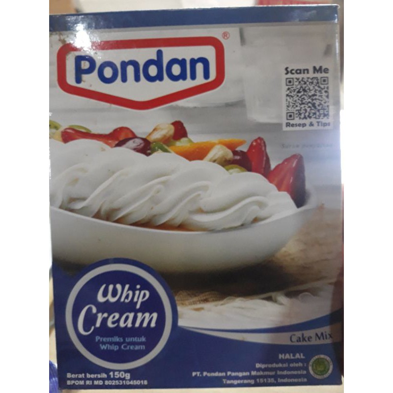 

pondan whipcream