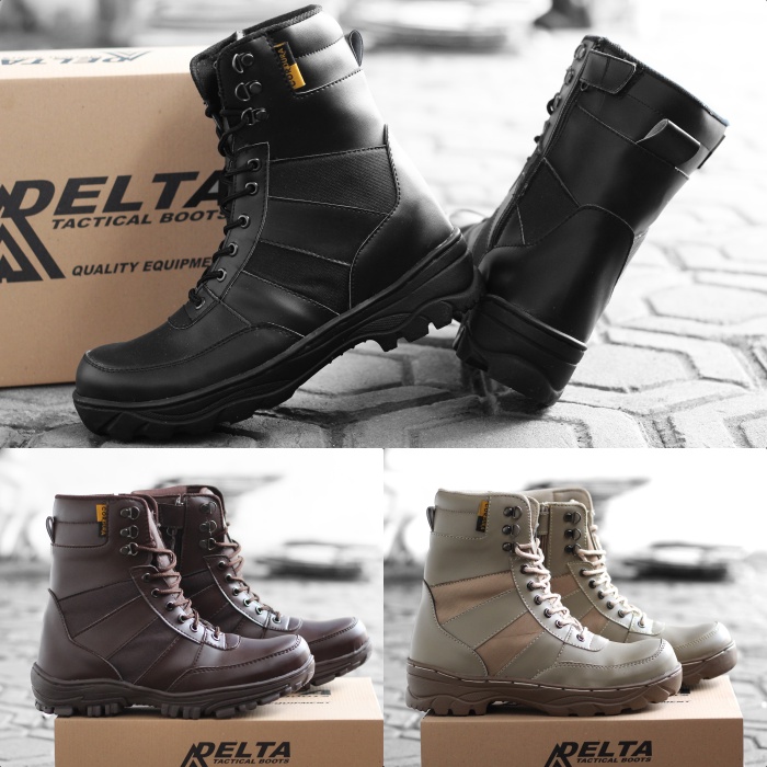 COD !! Sepatu PDL pria Boots Safety DLT NINJA 8inci Sepatu Septi Boot Ujung Besi Hiking Outdoor