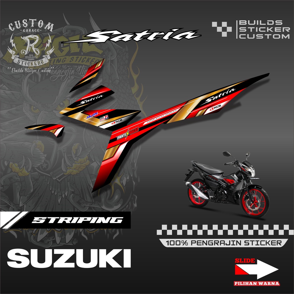 Sticker Striping Variasi Satria Fu Injeksi - Striping Motor Satria Fu Injeksi
