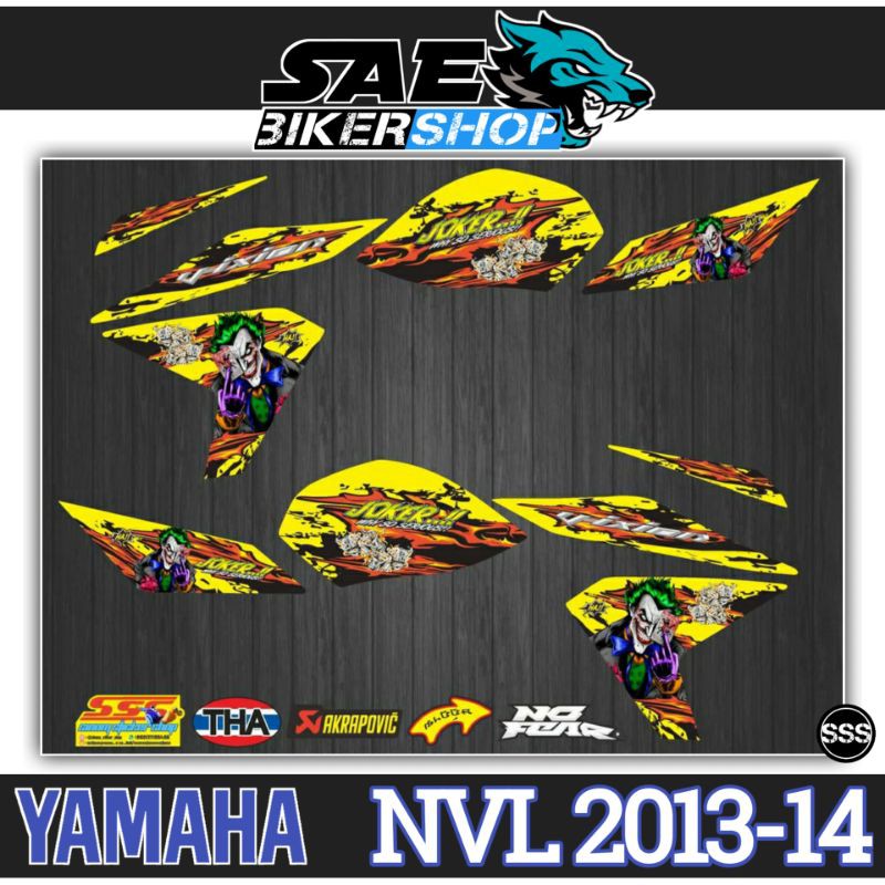 STRIPING STICKER STIKER NEW VIXION LIGHTNING - VIXION NVL - MOTIF JOKER