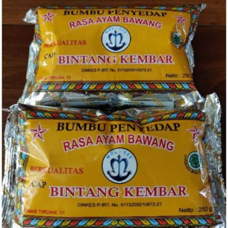 

Penyedap rasa cap bintang kembar kemasan 250 gram