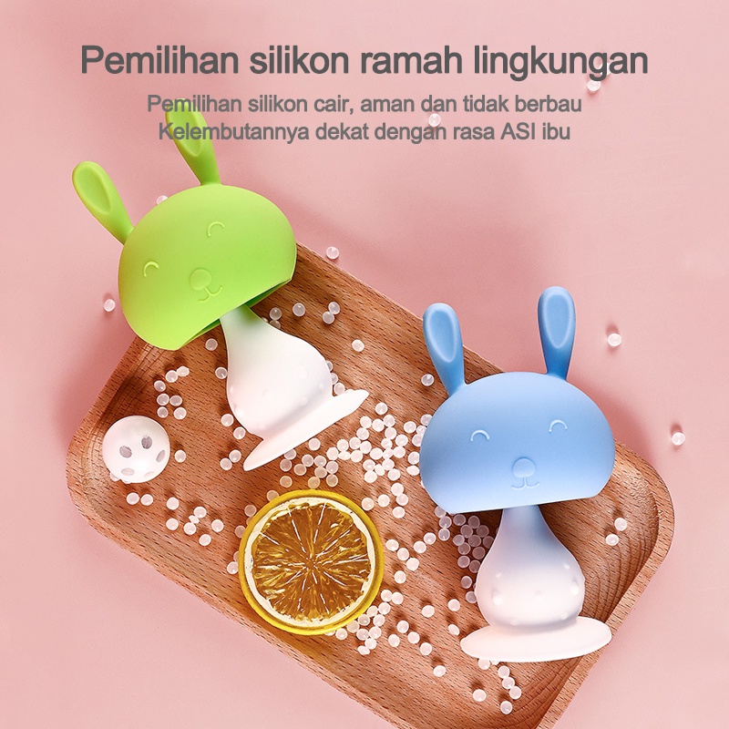 Teether bayi/Mainan gigitan bayi bahan silikon/Mainan gigitan bayi BPA Free/Teether silikon kelinci/Mainan gigitan bayi  L71