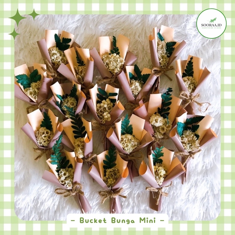 ✨Bucket Bunga Mini - Bucket Bunga Kering Mini✨