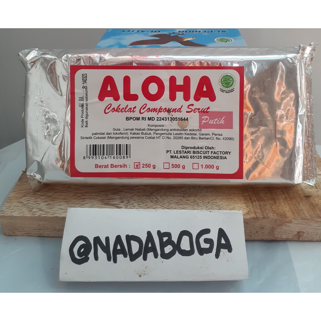 Aloha White Compound Chocolate 250g – Cokelat Putih Premium untuk Baking & Dekorasi