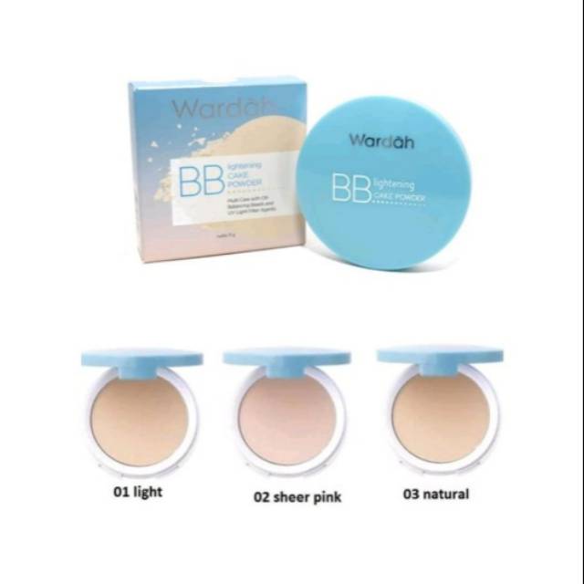 Wardah Lightening Bb Cake Powder 02 Sheer Pink Shopee Indonesia
