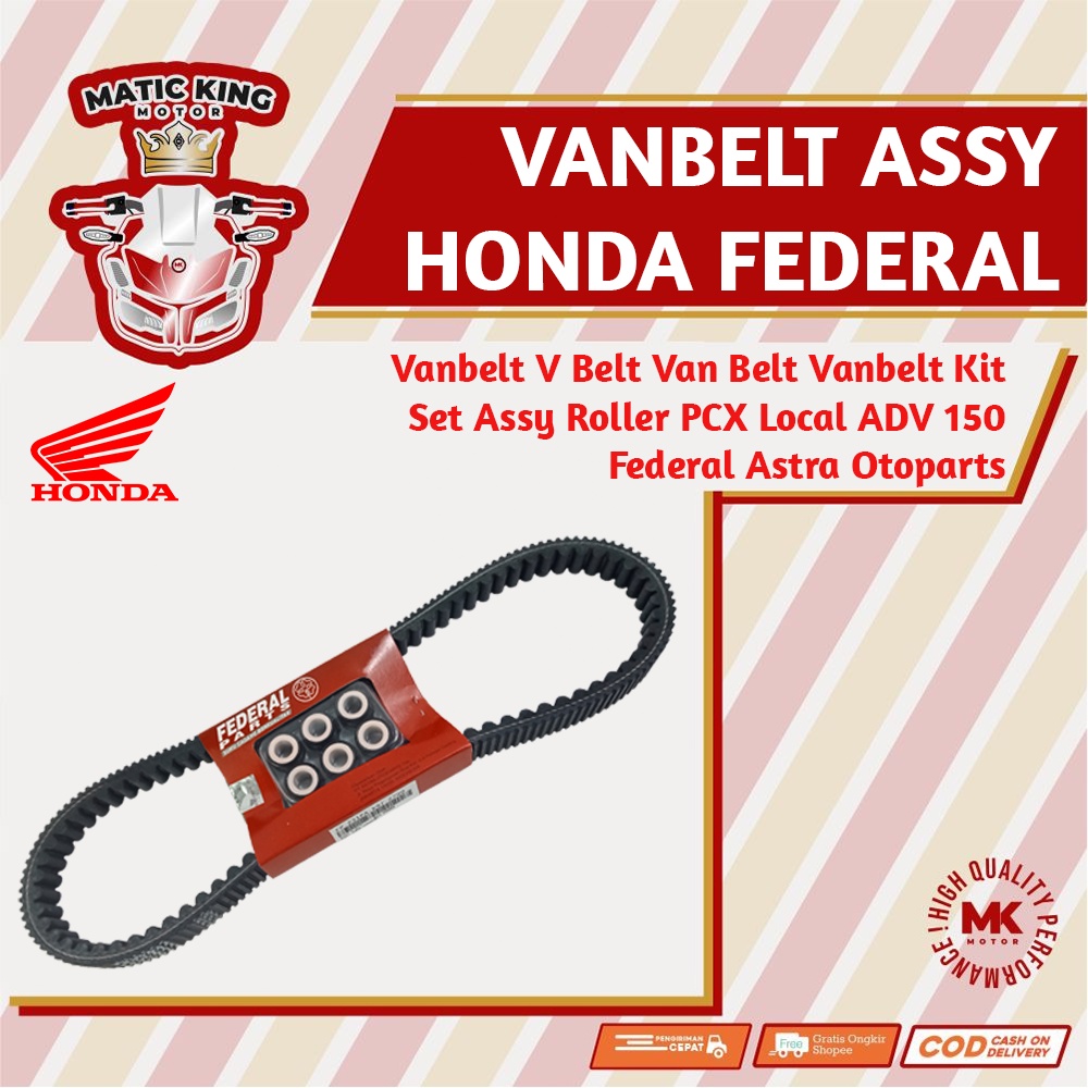 Vanbelt v belt van belt fanbelt kit set assy roller Honda PCX 150 lokal Federal  FP-231PA-K97-2700