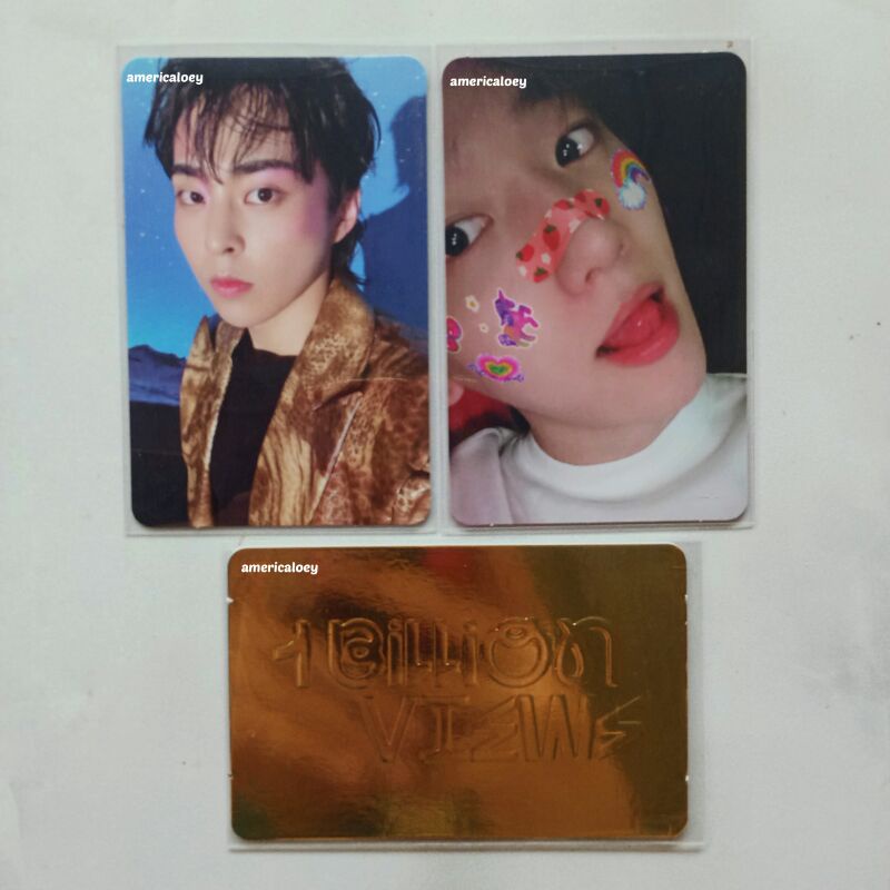 PC Photocard EXO Baekhyun Delight Chemistry Ver. Plester Xiumin DFTF Gold Card 1BV
