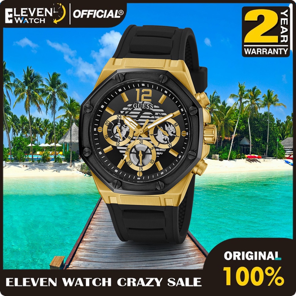 [Promo] Jam Tangan Pria Guess GW0263G1 Momentum Multifunction  Garansi 2 Tahun [COD]