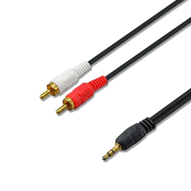 Kabel Audio 3.5mm to 2RCA (Putih, Merah) 10M