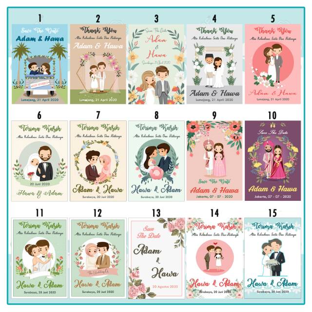 Sticker Souvenir / Sticker Tempel Kartu Ucapan Terimakasih-1
