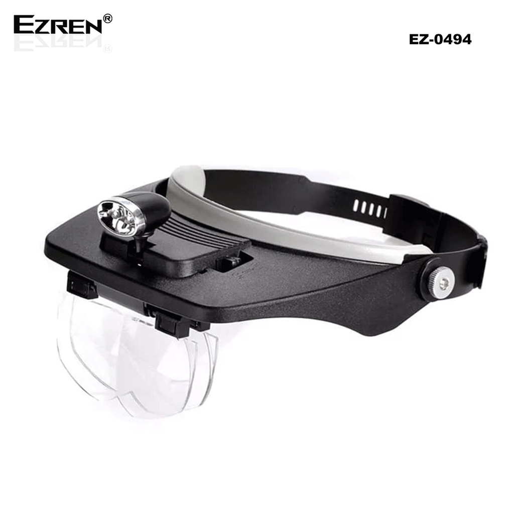 Ezren EZ-0494 Light Head Magnifying Glass Kaca Pembesar Model Topi Led