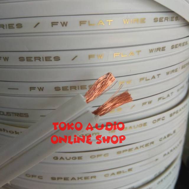 MURAH KABEL SPEAKER SHOK INDUSTRIES FW FLAT 16 AWG TERBATAS
