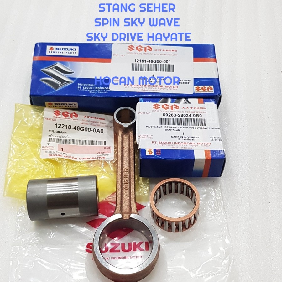 Stang Seher Spin Setang Piston Suzuki Skydrive Skywave Hayate Spin 125